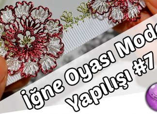 İğne Oyası Modellerinden Çiçek Yapımı - İğne Oyası - iğne oyaları modelleri iğne oyası yapımı iğne oyası yazma modelleri videolu iğne oyası modelleri