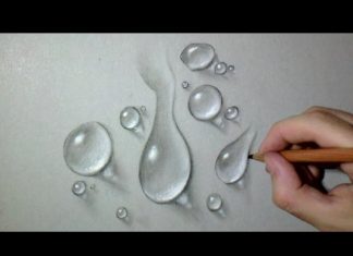 3 Boyutlu Kara Kalem Su Damlası Nasıl Çizilir? - Hobi Dünyası - 3 boyutlu çizim nasıl yapılır 3 boyutlu çizim teknikleri 3 boyutlu kolay karakalem üç boyutlu çizim örnekleri