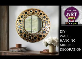 Kartondan Ayna Yapımı - Dekorasyon Geri Dönüşüm Projeleri - ayna süsleme taşları el yapımı ayna süslemeleri evde ayna çerçevesi yapımı evde ayna yapımı