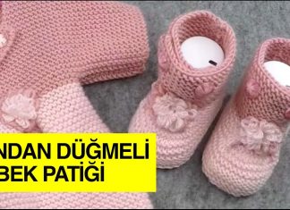 Anlatımlı Bebek Patik Modelleri - Örgü Modelleri - çocuk patik modelleri ve yapılışı iki şişle patik yapımı videosu kolay bebek patikleri şişle örülen bebek patikleri yapılışı