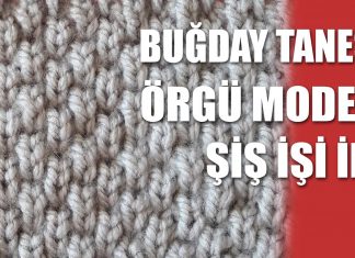 Buğday Başağı Örgü Modeli Yapılışı - Örgü Modelleri - kolay örgü modelleri anlatımlı örgü modelleri ve yapılışı örgü modelleri yelek şiş örgü örnekleri anlatımlı