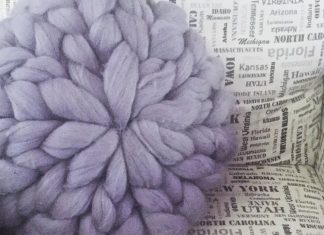 Dev Yünden Puf Yapımı - Örgü Modelleri - dev battaniye ipi dev örgü ipi nereden alınır evde puf nasıl yapılır puf minder yapımı