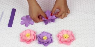 Minik Kağıt Gül - Dekorasyon - kağıt çiçek şablonları kağıt gül yapımı kağıt güller kağıttan papatya yapımı