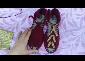 Yeni Patik Örnekleri - Örgü Modelleri - emelce patik modelleri patik modeli tığ işi boncuklu patik modelleri yapılışı tığ işi patik modelleri