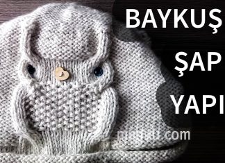 Şişle Baykuş Bere Yapımı - Örgü Modelleri - baykuş örgü modeli nasıl yapılır baykuşlu şapka modelleri çocuk bere modeli anlatımlı el örgüsü baykuş şiş ile baykuş bere yapımı