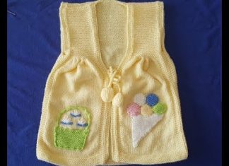 Dondurma Külahlı Bebek Yeleği - Örgü Modelleri - dondurma modeli yelek dondurmalı bebek yeleği yapılışı dondurmalı yelek yapılışı şiş ile bebek yeleği nasıl yapılır