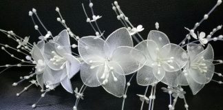 Gelin Tacı Çiçekli - Takı & Aksesuar - çiçekli taç saç modelleri çiçekli taç yapımı süsleme el yapımı taç nişan tacı modelleri