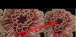 Simli İpten Tohum İşi Çiçek Yapımı - Nakış - düğüm işi modelleri rokoko gül yapımı video tohum işi çiçek yapımı tohum işi örgü