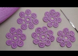 Tırtıklı Örgü Çiçek Yapımı - Örgü Modelleri - örgü çiçek motifleri yapılışı anlatımlı tığ işi çiçek yapımı anlatımlı tığ işi çiçek yapımı modelleri yünden çiçek yapımı