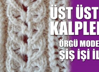 Minik Kalpler Örgü Modeli - Örgü Modelleri - bayan yelek örnekleri iki şişle örgü kalp yapımı kalpli örgü modelleri kalpli örgü örnekleri örgüde kalp deseni nasıl yapılır üst üste kalpler örgü modeli