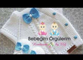 Yandan Düğmeli Bebek Yeleği Nasıl Yapılır? - Örgü Modelleri - bebek yelek örnekleri anlatımlı yakadan başlama bebek yeleği modelleri yakadan başlama yandan düğmeli bebek yeleği yandan düğmeli süveter