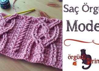 Tığ İşi Saç Örgüsü Yapımı - Örgü Modelleri - crochet tığ ile saç örgüsü tığ örgü modelleri ve yapılışları tığla saç örgüsü
