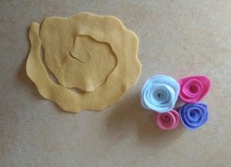 Keçeden Gül Buketi Yapımı - Keçe - keçe çalışmaları keçe çiçek şablonları keçeden güller keçeden minik çiçek yapımı
