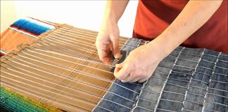 Kot Pantolondan Kilim Yapımı - Dekorasyon Geri Dönüşüm Projeleri - eski kotlardan halı nasıl yapılır eski kotlardan neler yapılır eskileri değerlendirme kottan halı yapımı