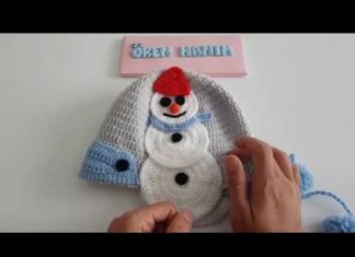 Kardan Adamlı Şapka Yapılışı - Örgü Modelleri - bebek örgü şapka modelleri anlatımlı tığ ile erkek bere yapımı tığ işi bere anlatımlı tığ işi bere modelleri ve yapılışları