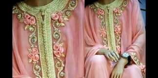 Kazak Süsleme Fikirleri - Dikiş - dantelle kazak süsleme elbise süsleme aksesuarları kazak yakası süsleme taşlarla gömlek süsleme tesettür elbise süsleme