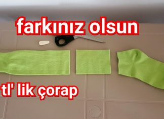 1 Çorap 3 Farklı Kendin Yap