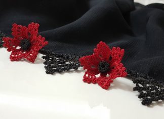 Dallı Güllü Tığ Oyası Yapımı
