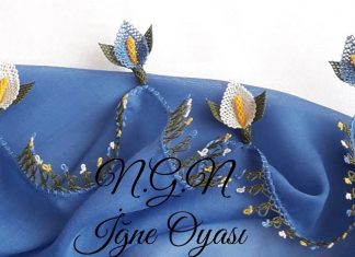 İğne Oyası Gala Çiçeği Yapımı