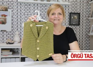 Enine Örülen Bebek Yeleği Yapılışı