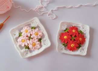 Erik Çiçeği Örgü Motif Yapılışı