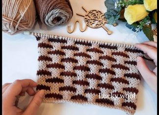 Kolay İki Renkli Şiş Örgü Modeli Yapılışı