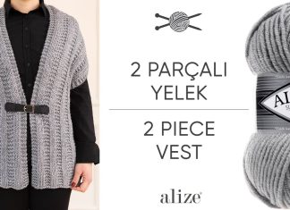 2 Parçadan Örgü Yelek Yapılışı