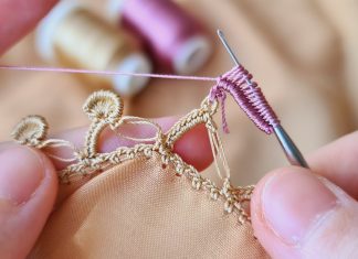Fıstıklı Tığ Oyası Modeli Yapılışı