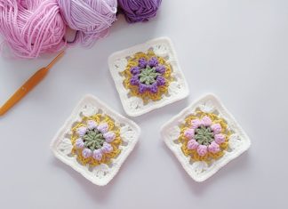 Çiçek Motifli Bebek Battaniyesi Yapımı