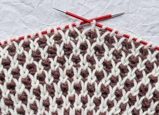 Şiş ile İki Renkli Örgü Modeli Yapılışı