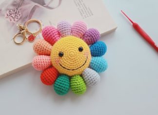 Örgü Papatya Anahtarlık Yapılışı