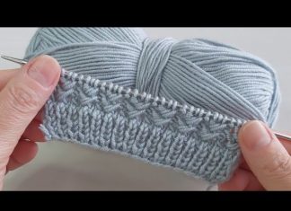 Şişle Fıstıklı Kolay Örgü Modeli Yapılışı