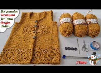 Şişle Tığ Karışımı Yelek Yapılışı
