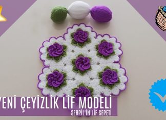 Çiçek Motifli Yuvarlak Lif