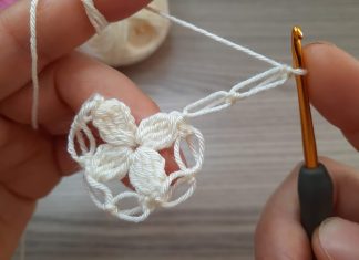 Örümcekli Örgü Motif Yapılışı