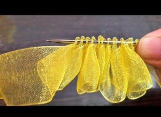 Organze Kurdeleden Çiçek Nasıl Yapılır?