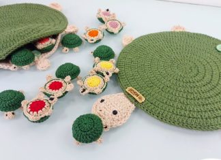 Amigurumi Yavrulu Kaplumbağa Hafıza Oyunu Yapılışı