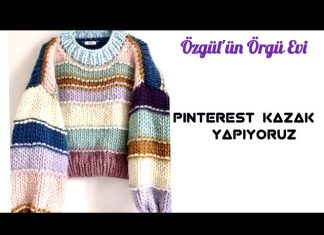 İki Şişle Basit Örgü Kazak Yapılışı