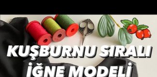 İğne Oyası Kuşburnu Modeli Yapılışı