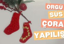 Altıgen Motifle Çorap Yapılışı