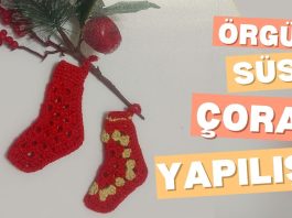 Altıgen Motifle Çorap Yapılışı