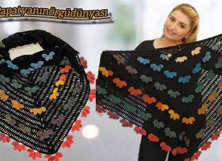 Kolay Örgü Şal Modeli Tığ