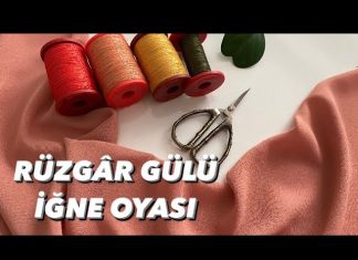 Rüzgar Gülü Sıralı İğne Oyası Yapılışı