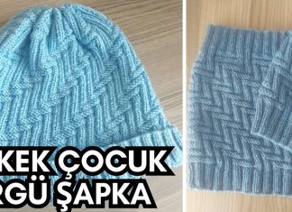 Erkek Çocuk Şapka Örgü Modeli