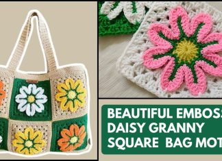 Kabartmalı Papatya Kare Motif Yapılışı