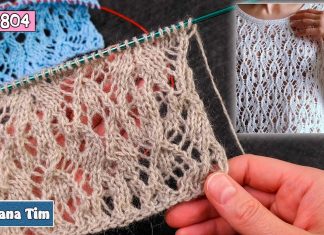 Ajurlu İki Şiş Örgü Modeli Yapılışı