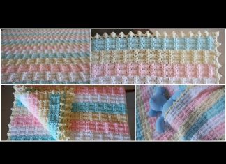 Kolay Örgü Bebek Battaniyesi 1