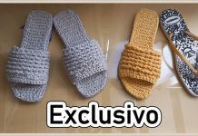 Tabanlı Örgü Terlik Yapılışı