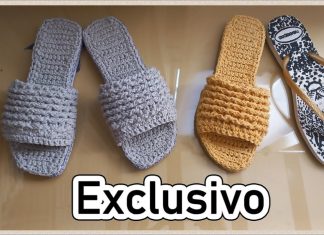 Tabanlı Örgü Terlik Yapılışı