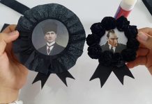 10 Kasım Atatürk'ü Anma Rozet Yapımı